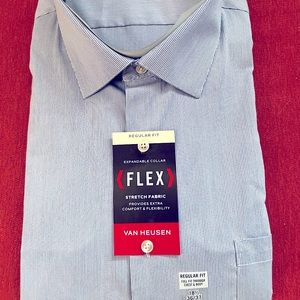 Men’s Van Heusen Dress Shirt. 18.5, 36/37, 2XL.